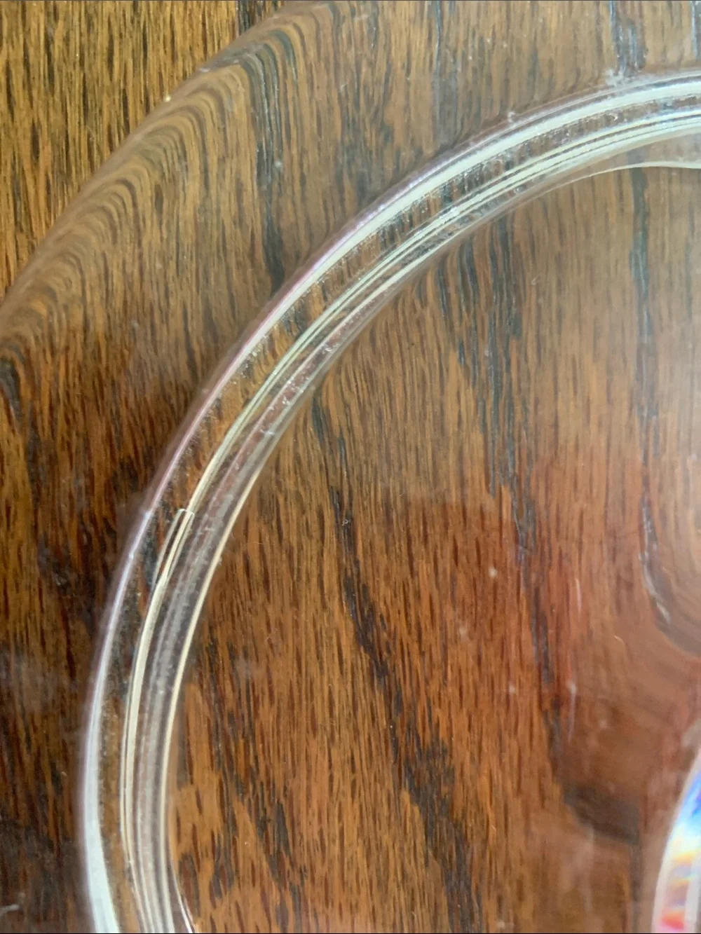 Vintage Tom’s Peanuts Glass 7” Lid for Counter Jar with Red Glass  Knob Only